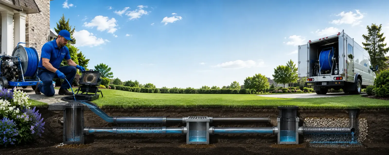 Outdoor drain cleaning information for Wells, VT